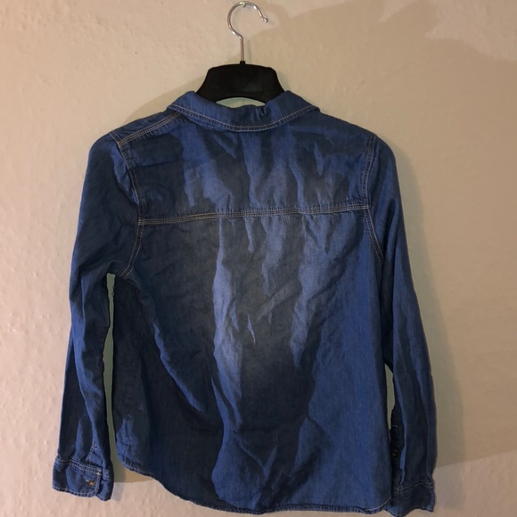 Denim Button Up Blouse - Picture 9 of 11